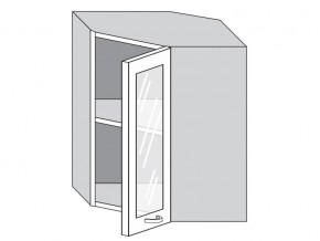 1.60.3у Шкаф настенный (h=720) угловой на 600мм со стекл. дверцей в Карталах - kartaly.magazinmebel.ru | фото