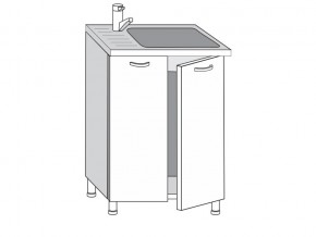 2.60.2мн Шкаф-стол на 600мм под накладную мойку с 2-мя дверцами в Карталах - kartaly.magazinmebel.ru | фото