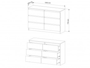 Комод Мори МК1200.6 Графит в Карталах - kartaly.magazinmebel.ru | фото - изображение 2