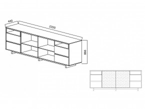 Комодино Moderno-2200 Ф1 в Карталах - kartaly.magazinmebel.ru | фото - изображение 3