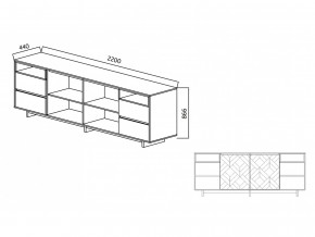 Комодино Moderno-2200 Ф2 в Карталах - kartaly.magazinmebel.ru | фото - изображение 4