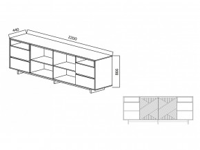 Комодино Moderno-2200 Ф3 в Карталах - kartaly.magazinmebel.ru | фото - изображение 5