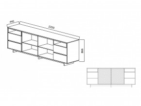 Комодино Moderno-2200 Ф4 в Карталах - kartaly.magazinmebel.ru | фото - изображение 4