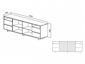 Комодино Moderno-2200 Ф5 в Карталах - kartaly.magazinmebel.ru | фото - изображение 4