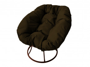 Кресло Пончик без ротанга коричневая подушка в Карталах - kartaly.magazinmebel.ru | фото