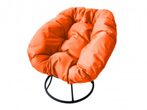 Кресло Пончик без ротанга оранжевая подушка в Карталах - kartaly.magazinmebel.ru | фото