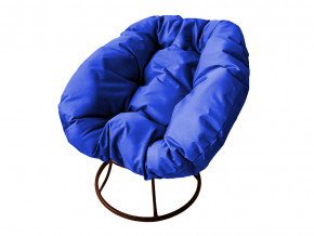 Кресло Пончик без ротанга синяя подушка в Карталах - kartaly.magazinmebel.ru | фото