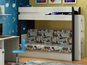 Кровать двухъярусная Карамель 75 венге ткань биг бен в Карталах - kartaly.magazinmebel.ru | фото