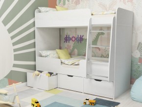 Кровать двухъярусная Малыш двойняшка белый в Карталах - kartaly.magazinmebel.ru | фото