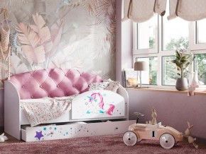 Кровать Звездочка с бортиком Белый-розовый в Карталах - kartaly.magazinmebel.ru | фото
