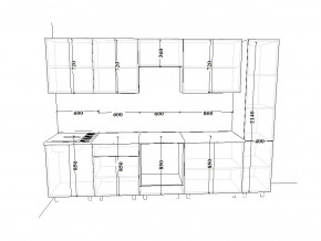 Кухонный гарнитур 17 Белый Вегас 3000 мм в Карталах - kartaly.magazinmebel.ru | фото - изображение 2