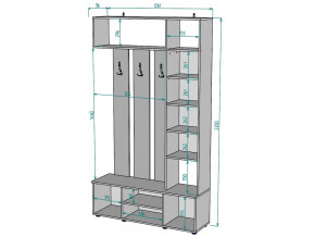 Прихожая с зеркалом V20_M в Карталах - kartaly.magazinmebel.ru | фото - изображение 3