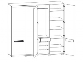 Шкаф 205-SZF2D2L/21/22 Ацтека белый в Карталах - kartaly.magazinmebel.ru | фото - изображение 2