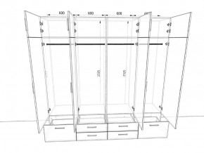 Шкаф распашной 2400К Антрацит в Карталах - kartaly.magazinmebel.ru | фото - изображение 2