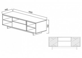 Тумба для ТВА Moderno-1400 Ф3 в Карталах - kartaly.magazinmebel.ru | фото - изображение 4