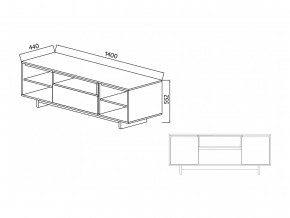 Тумба для ТВА Moderno-1400 Ф6 в Карталах - kartaly.magazinmebel.ru | фото - изображение 4