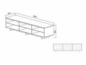 Тумба для ТВА Moderno-1800 Ф1 в Карталах - kartaly.magazinmebel.ru | фото - изображение 2