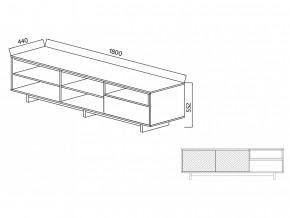 Тумба для ТВА Moderno-1800 В-1 Ф4 в Карталах - kartaly.magazinmebel.ru | фото - изображение 4