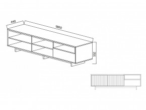 Тумба для ТВА Moderno-1800 В-1 Ф5 в Карталах - kartaly.magazinmebel.ru | фото - изображение 4