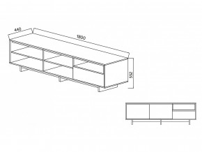 Тумба для ТВА Moderno-1800 В-1 Ф6 в Карталах - kartaly.magazinmebel.ru | фото - изображение 4