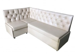 Угловой диван Призма со стяжками белый со спальным местом в Карталах - kartaly.magazinmebel.ru | фото